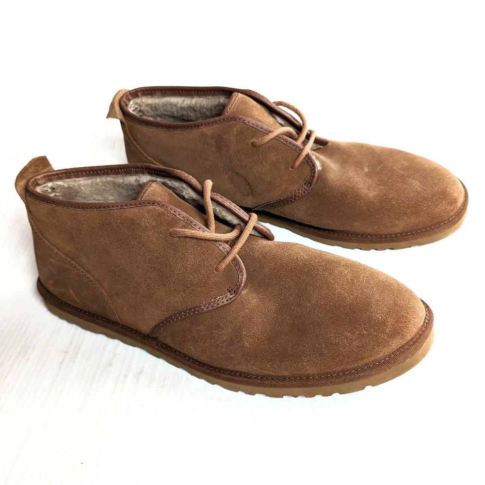 UGG Maksim Men's Cozy Fur lined Lace-up Chukka Ankle Boots Size 13b Hu